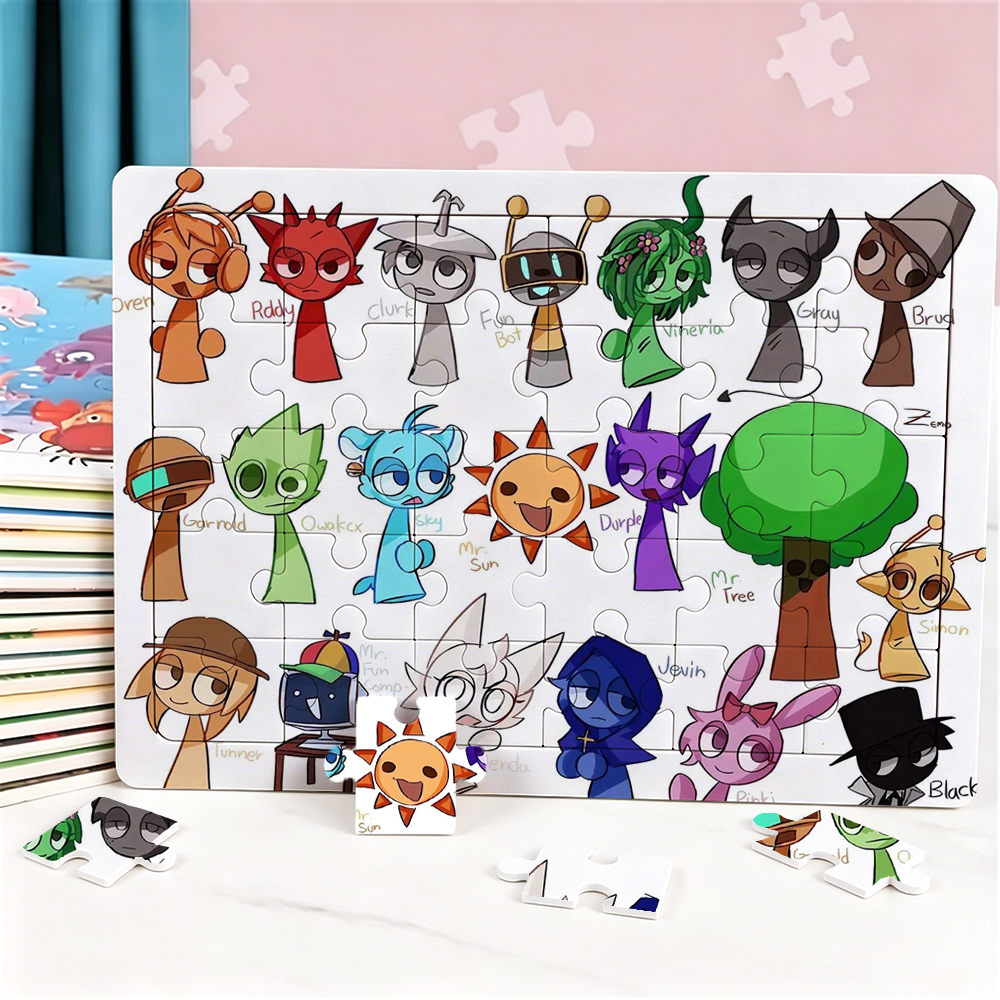 Kids Education Yes - New Sprunki 30 Piece Puzzle Cartoon