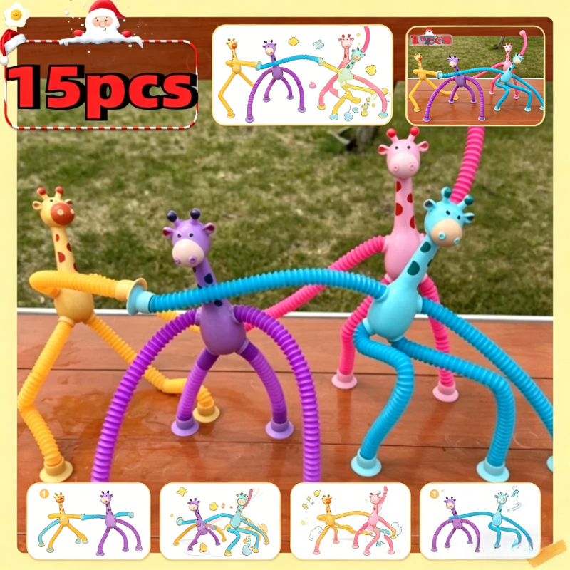 Kids Education Youtube - 15Pcs Giraffe Pop Tube Suction Cup