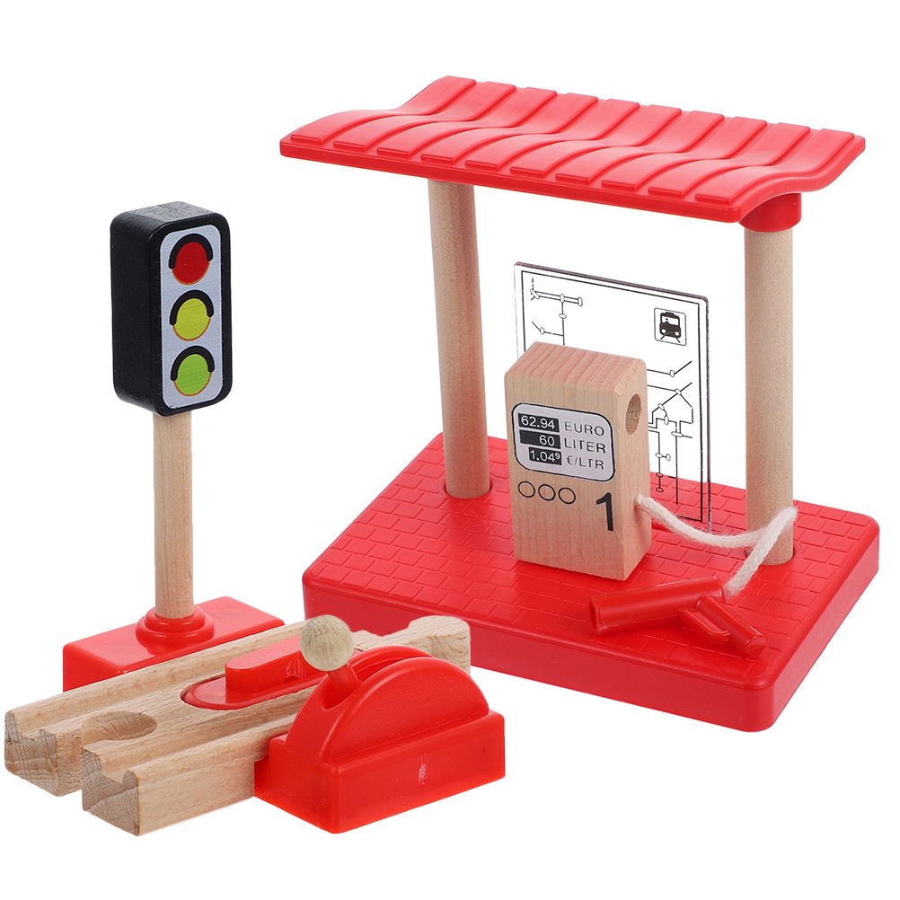 Kids Education Table - 1Set Wooden Train Track Accessories Simulation