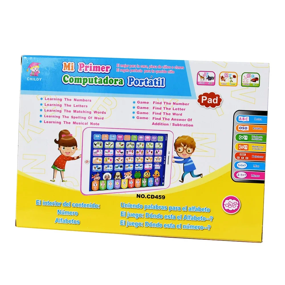 Kids Education Tablet - Spanish Alphabet Child Tablet Point Read
