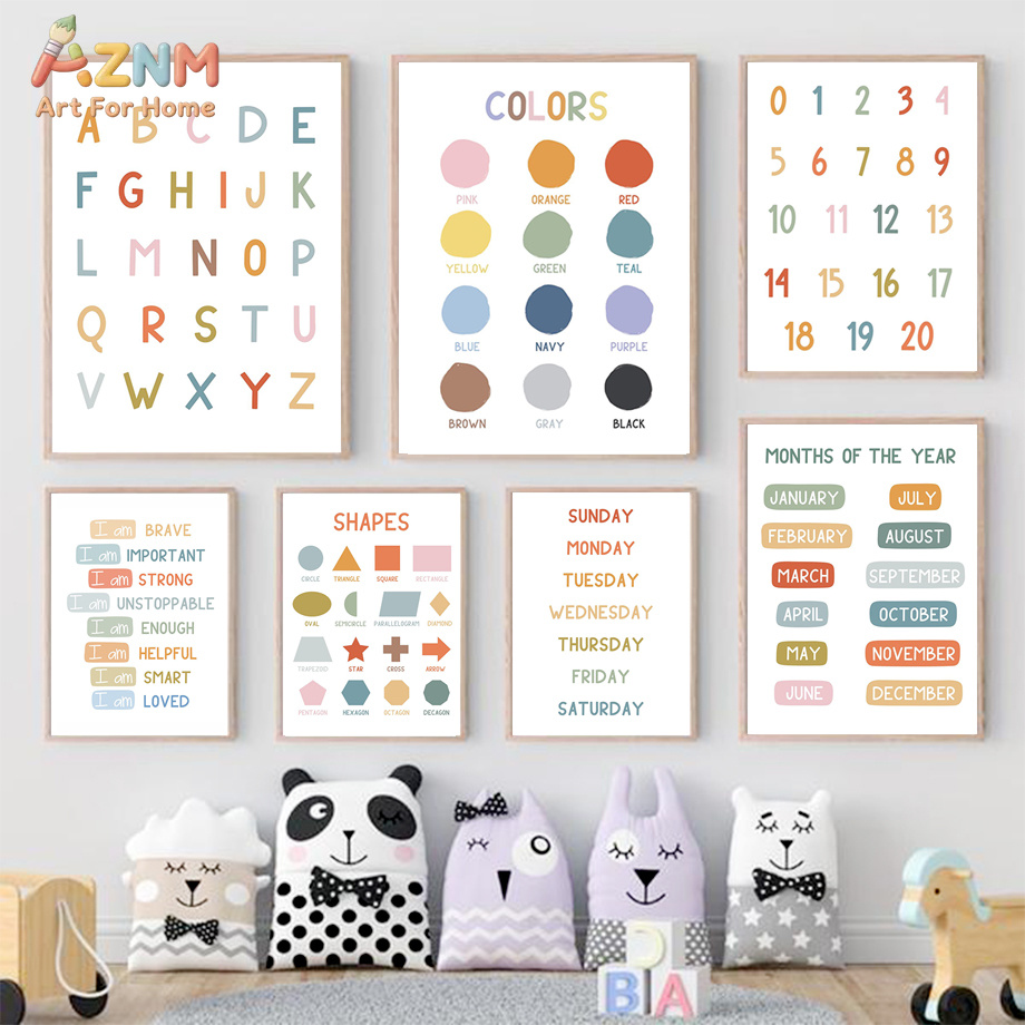 Kids Education Yes - AZNM Educational Kids Learning Canvas Print