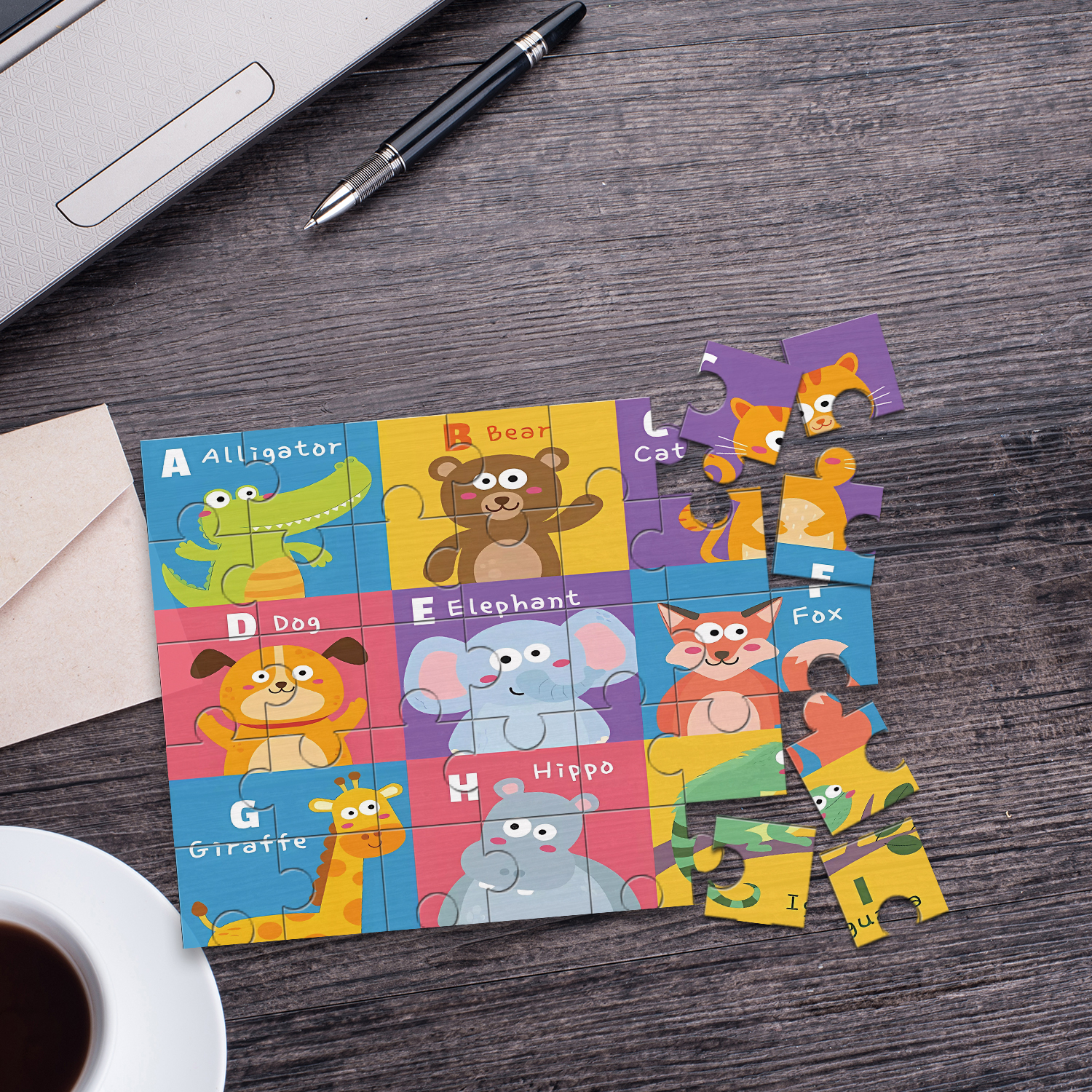 Kids Education School - 1pc Animal Bear Kids Education Wooden