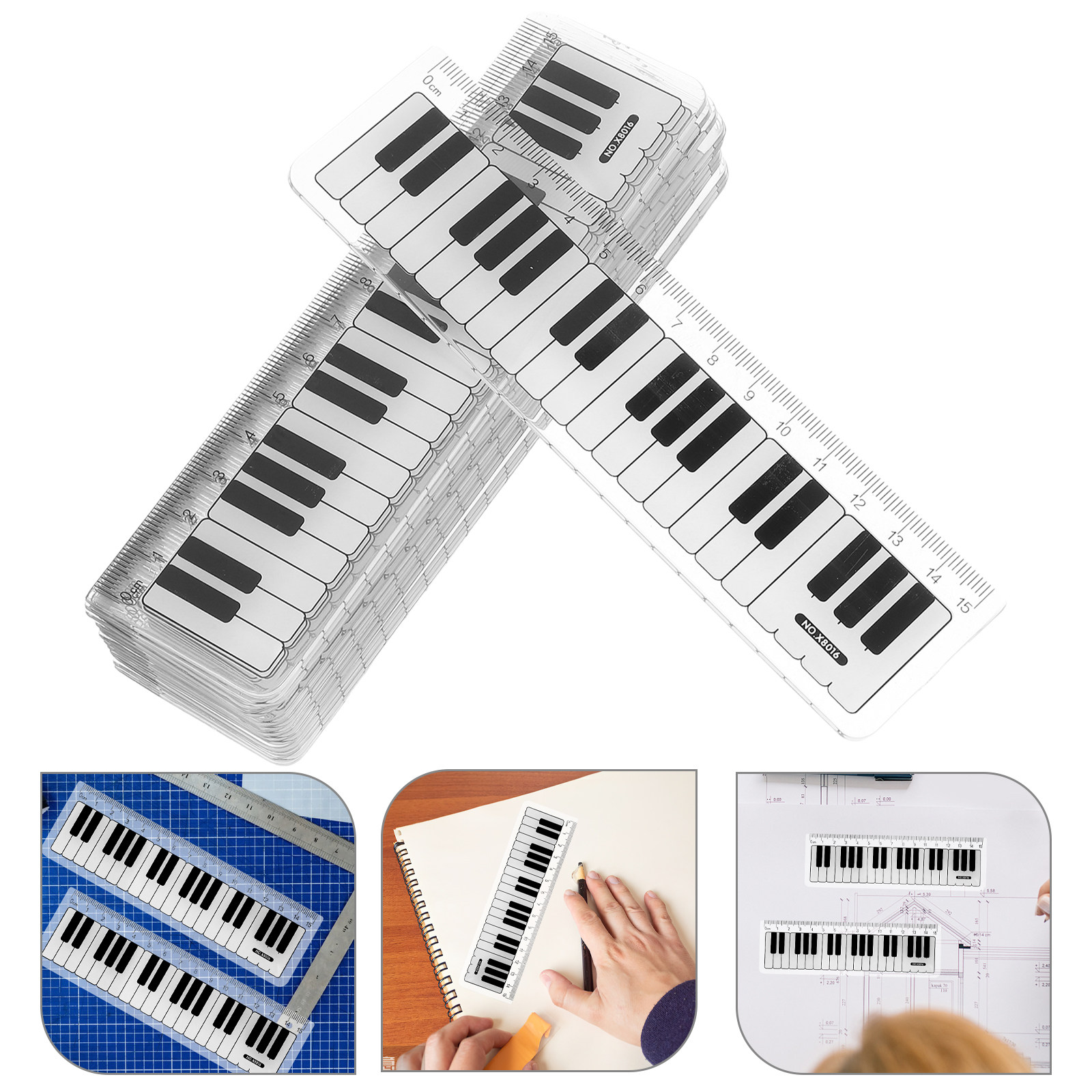 Kids Education Classes - 15Pcs Educational Piano Ruler for Kids
