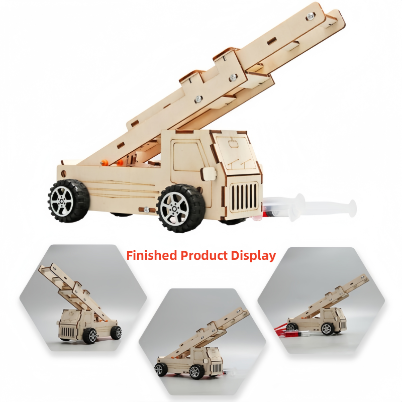 Kids Education Yes - DIY Wood Ladder Fire Truck Model