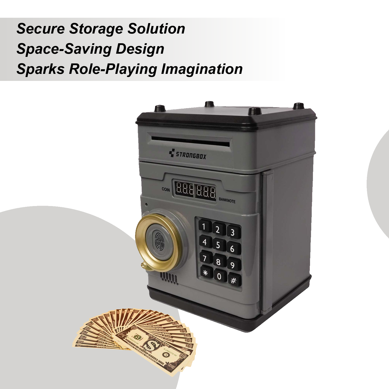 Kids Education Savings - Electronic Money Bank Safe Box with