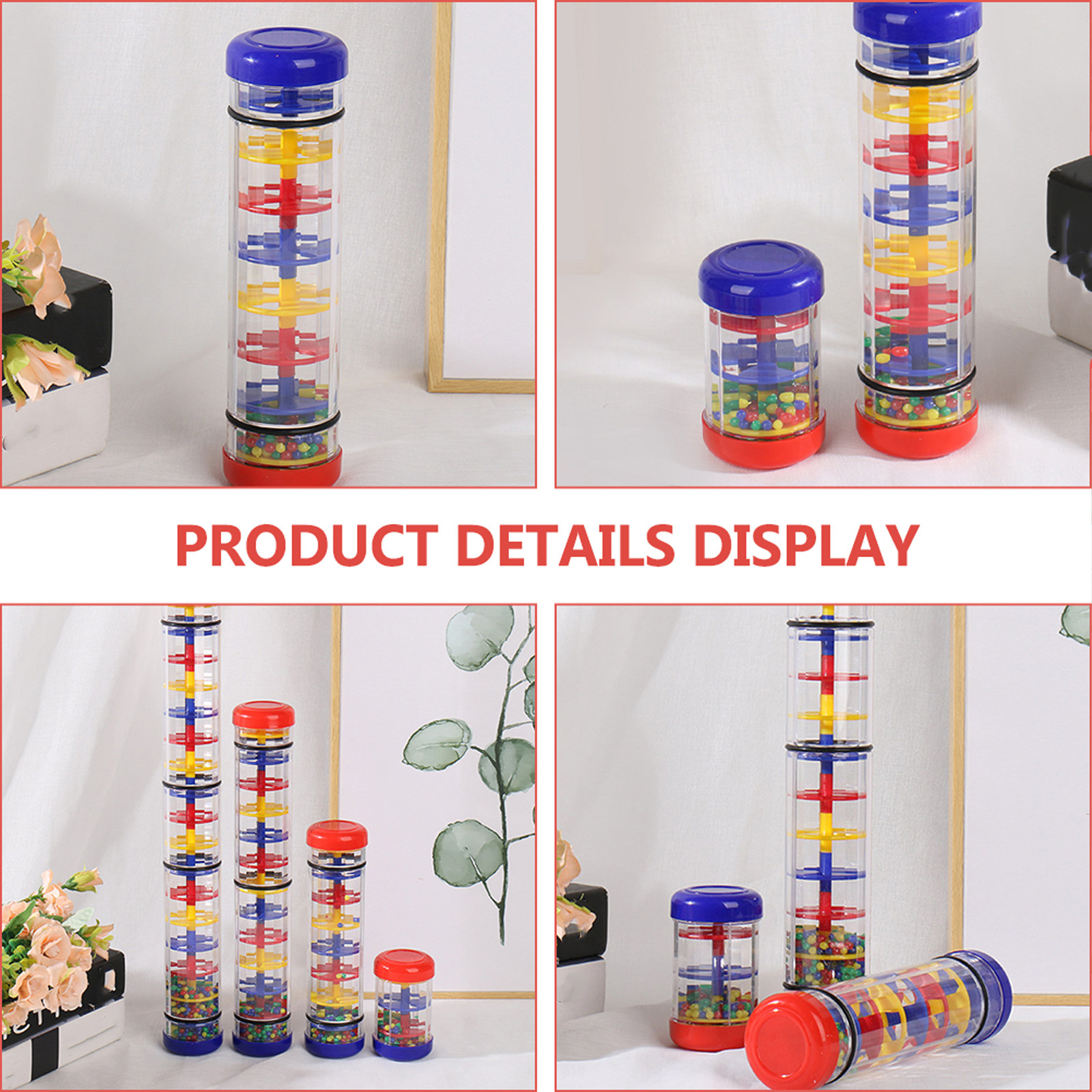 4Pcs Rain Sound Tube Kids Cogn - Kids Education Youtube บทวิจารณ์และราคา