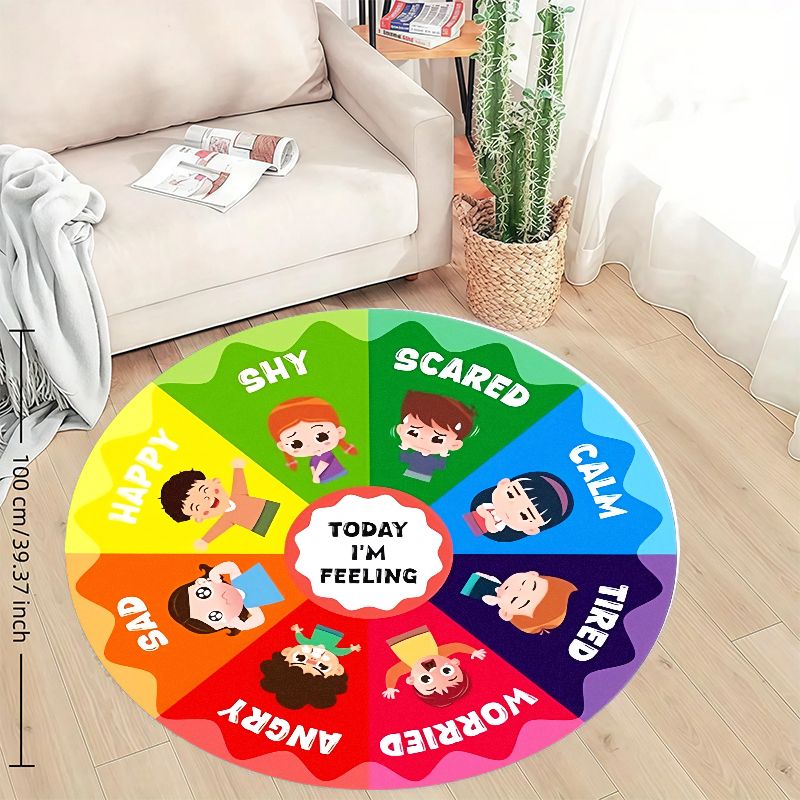 Emotion Wheel Kids Round Rug F - Kids Education Room บทวิจารณ์และราคา