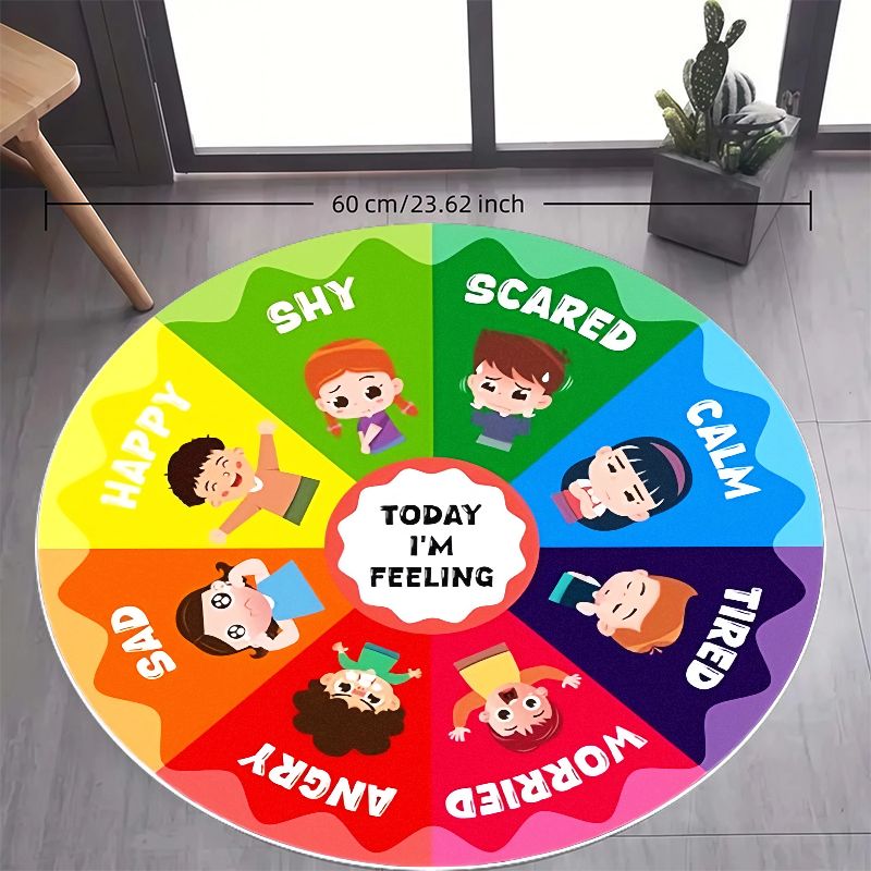 Emotion Wheel Kids Round Rug F - Kids Education Room บทวิจารณ์และราคา