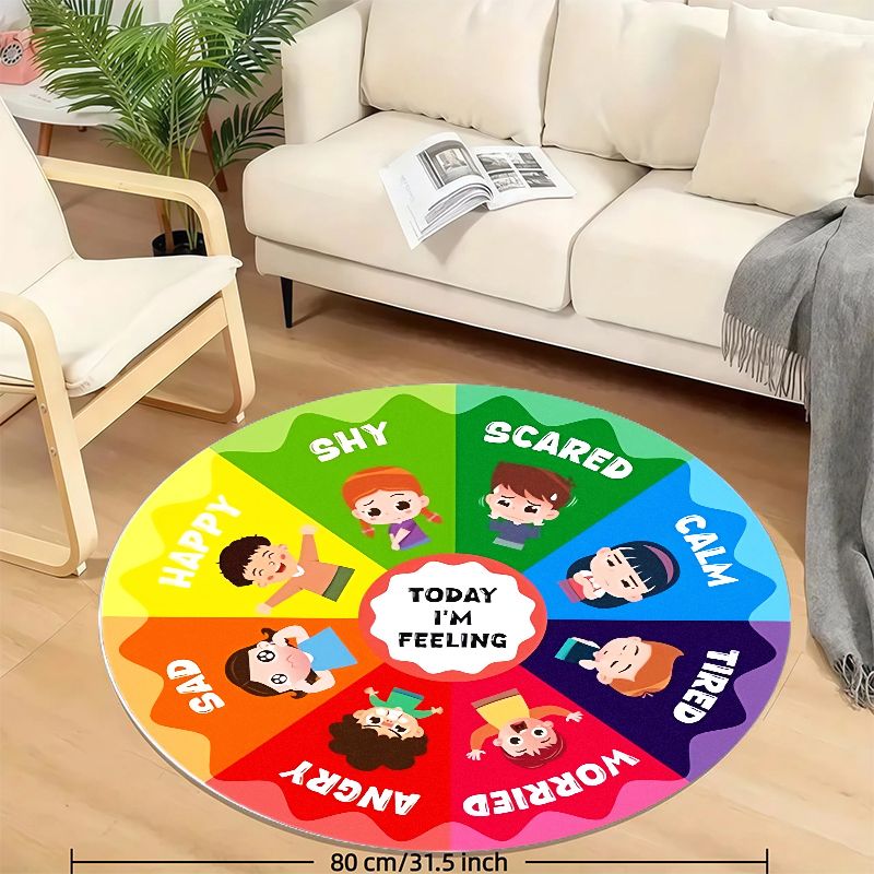 Emotion Wheel Kids Round Rug F - Kids Education Room บทวิจารณ์และราคา