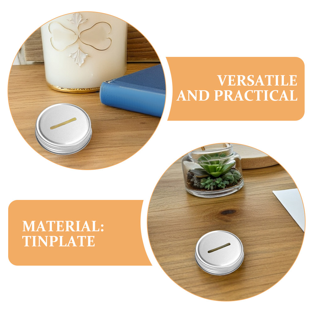 8Pcs Metal Mason Jar Coin Slot - Kids Education Savings บทวิจารณ์และราคา