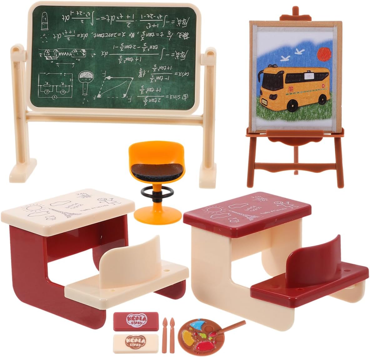 Miniature Class Furniture Set  - Kids Education Classes บทวิจารณ์และราคา