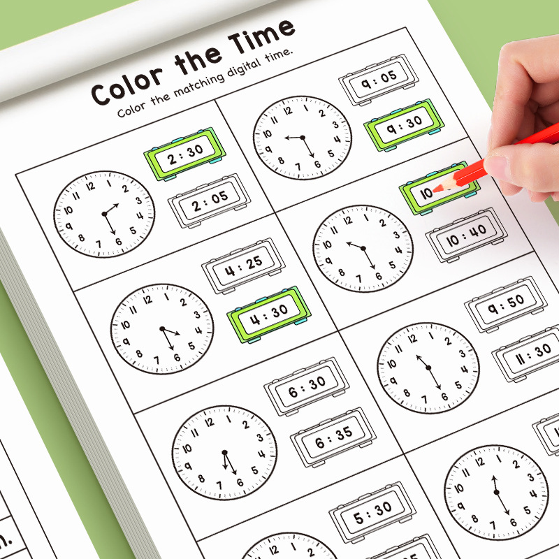 Kids Telling Time Educational  - Kids Education Worksheet บทวิจารณ์และราคา