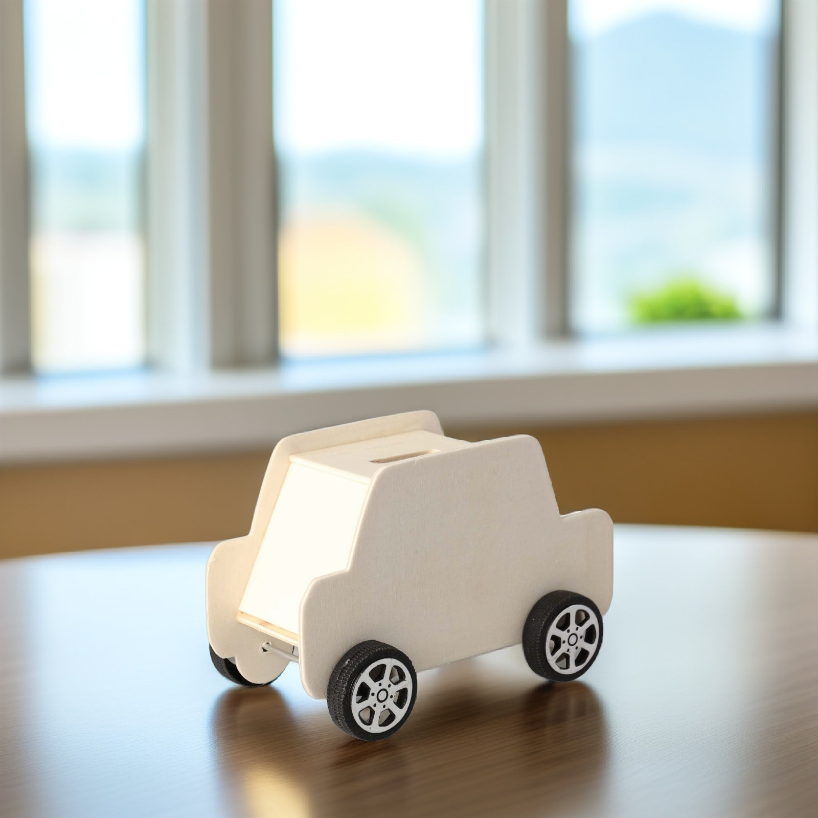 Wooden Car Piggy Bank DIY Colo - Kids Education Savings บทวิจารณ์และราคา