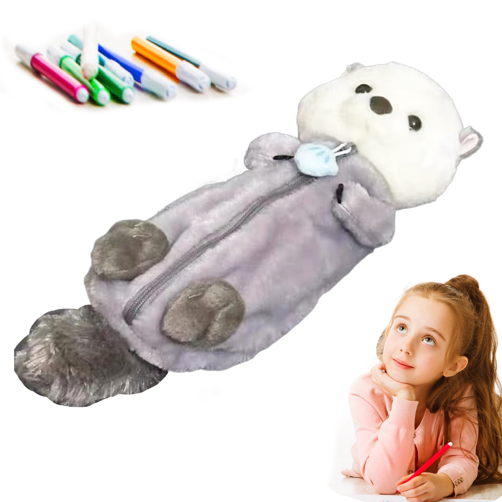 Creative Plush Toy Pencil Case - Kids Education School บทวิจารณ์และราคา