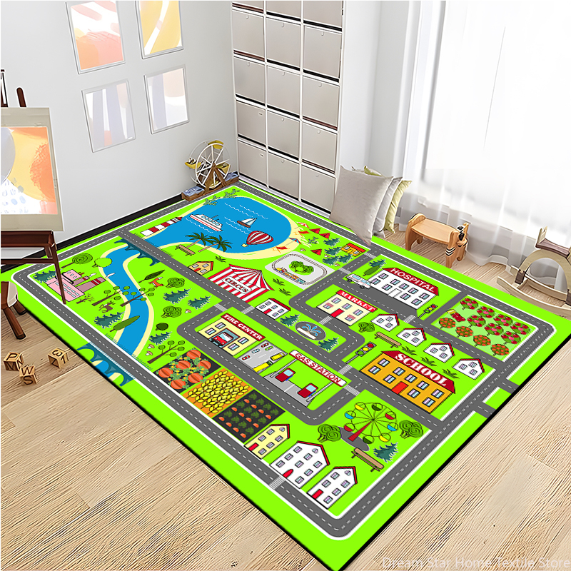 Kids Road Traffic Carpet Carto - Kids Education Room บทวิจารณ์และราคา