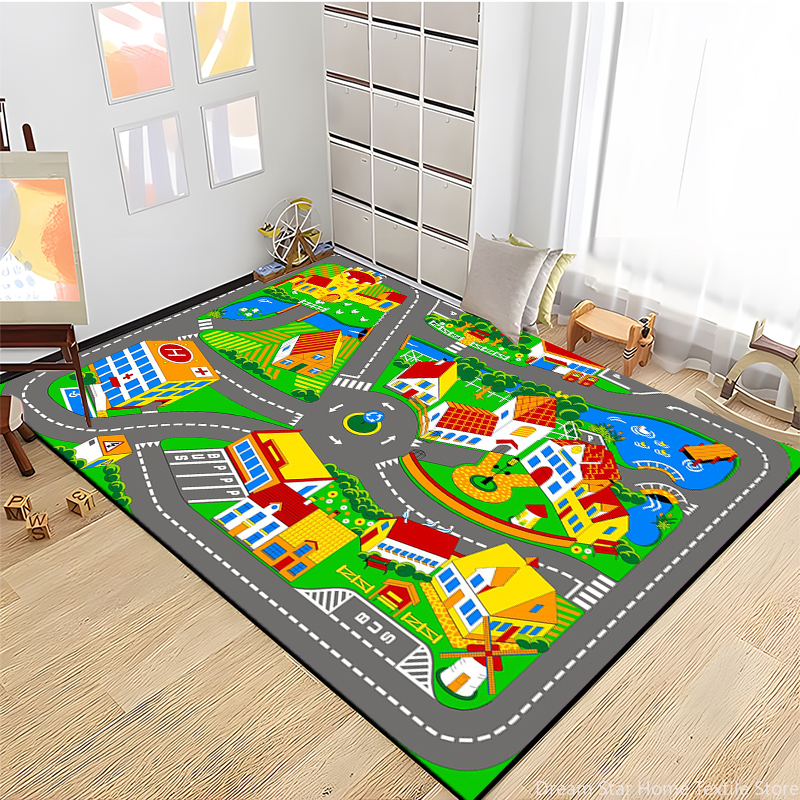 Kids Road Traffic Carpet Carto - Kids Education Room บทวิจารณ์และราคา