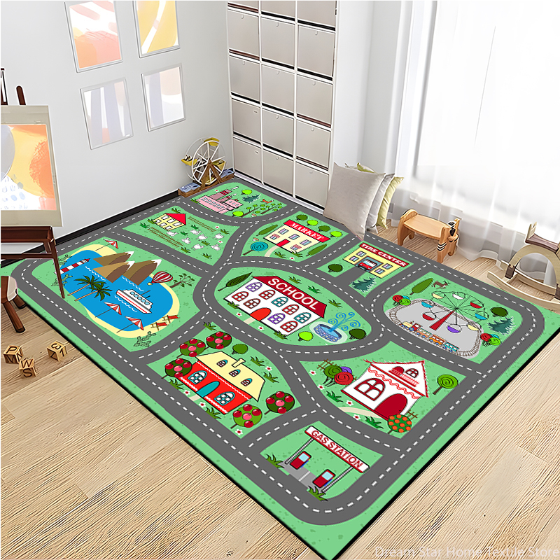 Kids Road Traffic Carpet Carto - Kids Education Room บทวิจารณ์และราคา
