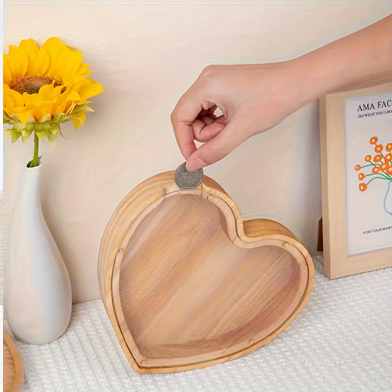 Wooden Letter Piggy Bank for K - Kids Education Savings บทวิจารณ์และราคา