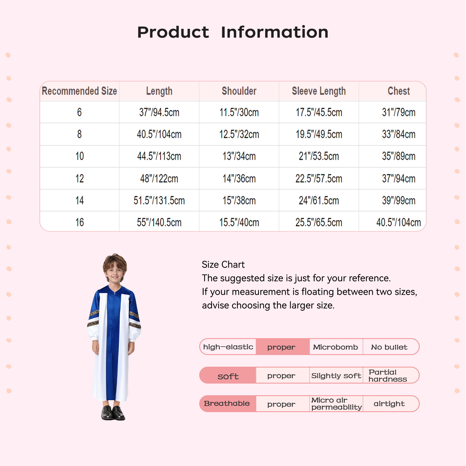 Girls Color Block Choir Church - Kids Education School บทวิจารณ์และราคา