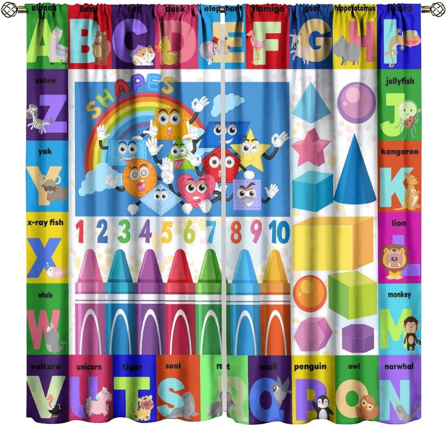 Colourful ABC Education Curtai - Kids Education Youtube บทวิจารณ์และราคา