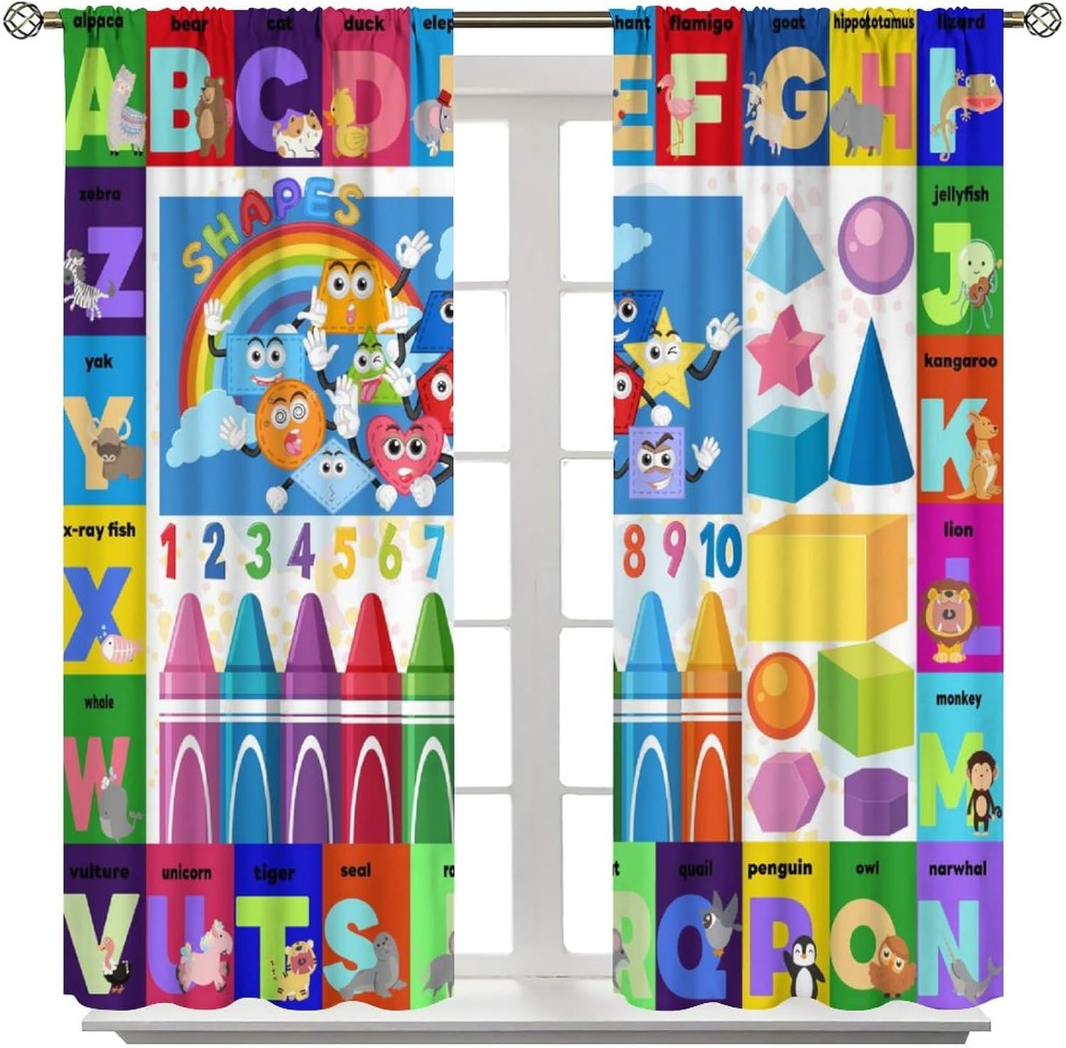 Colourful ABC Education Curtai - Kids Education Youtube บทวิจารณ์และราคา