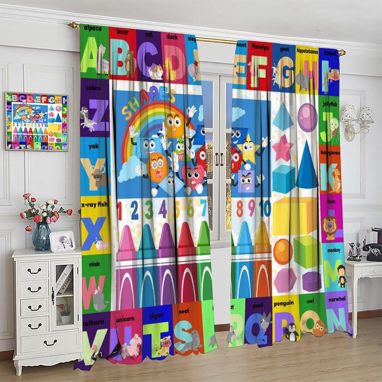 Colourful ABC Education Curtai - Kids Education Youtube บทวิจารณ์และราคา