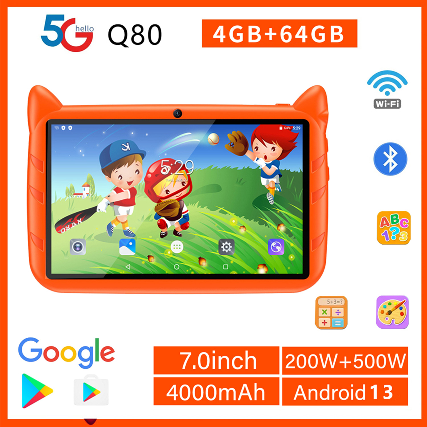 New 5G WiFi Kids Tablet 7 Inch - Kids Education Tablet บทวิจารณ์และราคา