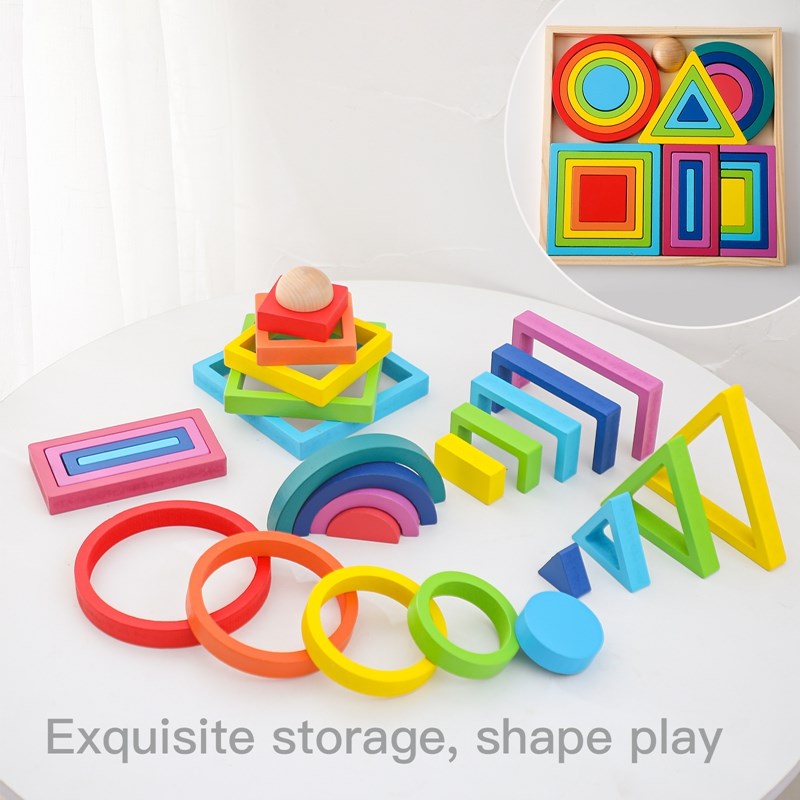 Montessori Wooden Block Toys B - Kids Education Yes บทวิจารณ์และราคา