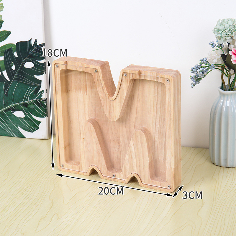 Wooden Alphabet Money Box for  - Kids Education Savings บทวิจารณ์และราคา
