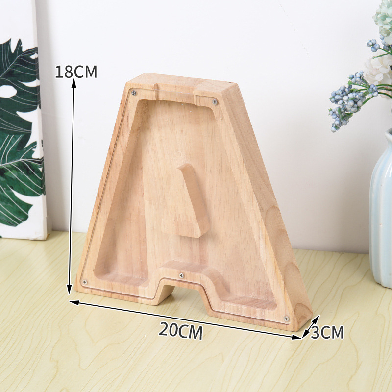Wooden Alphabet Money Box for  - Kids Education Savings บทวิจารณ์และราคา
