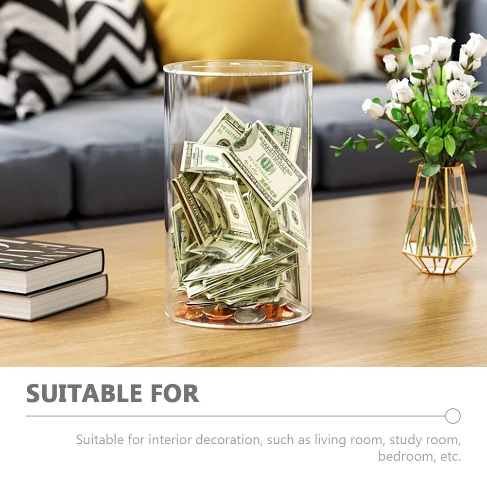 Clear Acrylic Piggy Bank Moder - Kids Education Savings บทวิจารณ์และราคา
