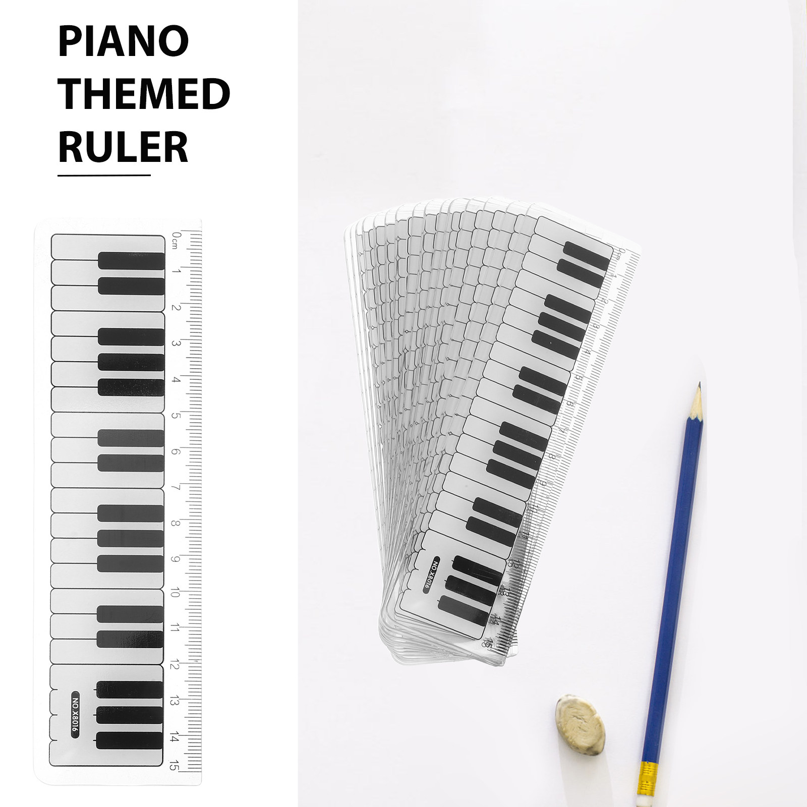15Pcs Educational Piano Ruler  - Kids Education Classes บทวิจารณ์และราคา