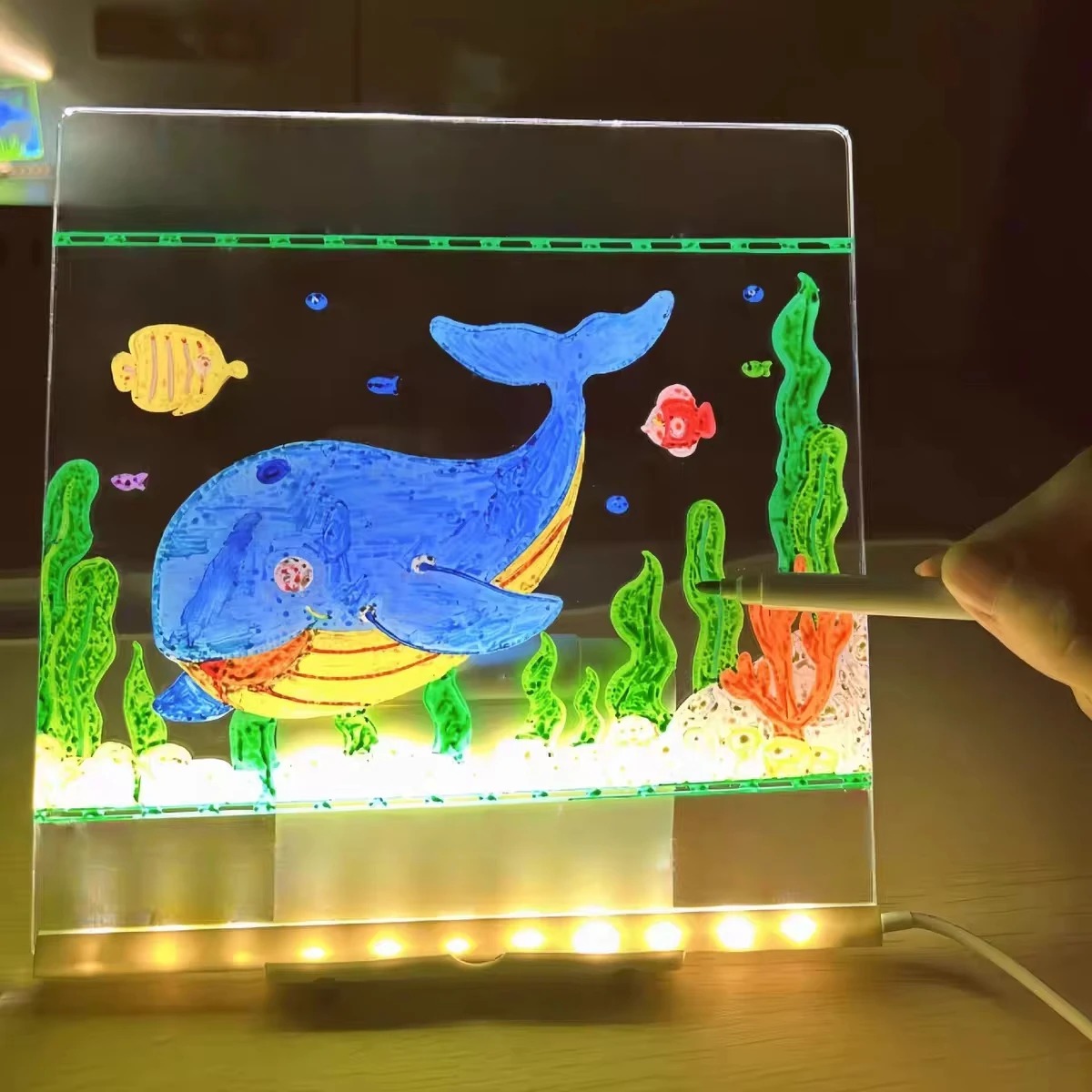 Magic Glow Kids Drawing Board: - Kids Education Tablet บทวิจารณ์และราคา
