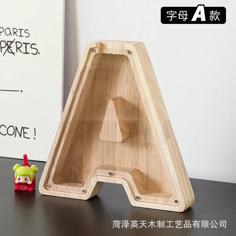 Wooden 26 Letter Alphabet Coin - Kids Education Savings บทวิจารณ์และราคา