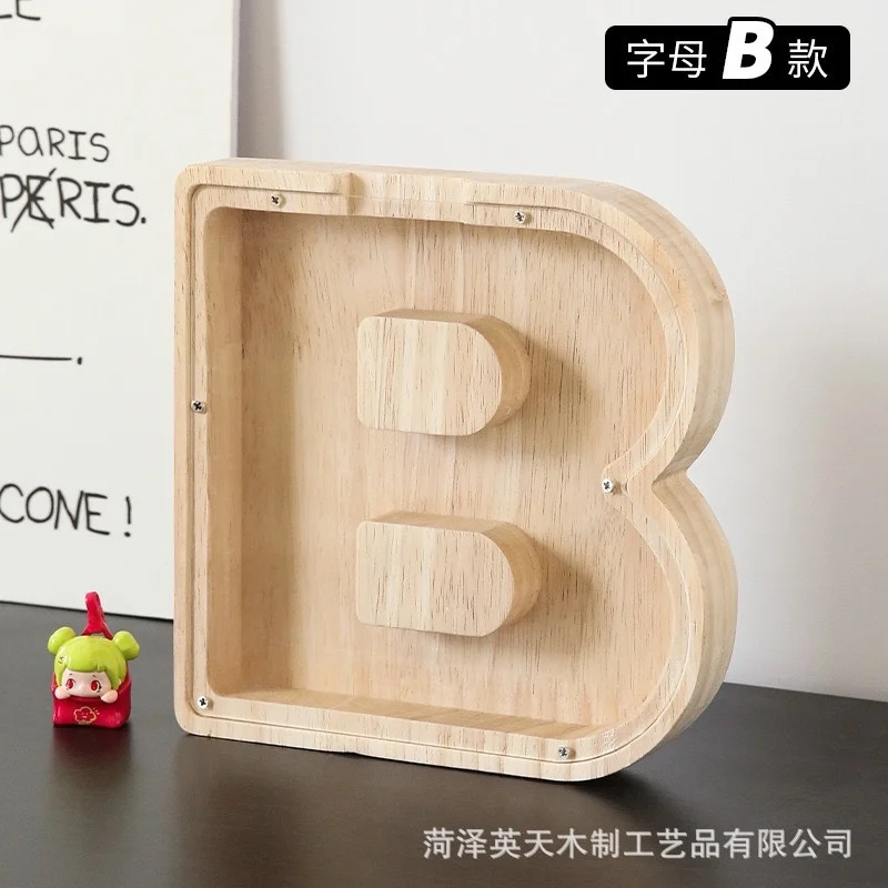 Wooden 26 Letter Alphabet Coin - Kids Education Savings บทวิจารณ์และราคา