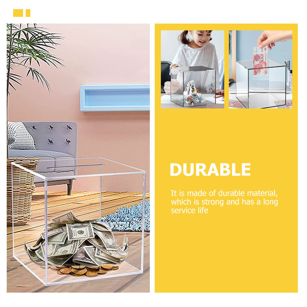 Transparent Acrylic Cube Savin - Kids Education Savings บทวิจารณ์และราคา
