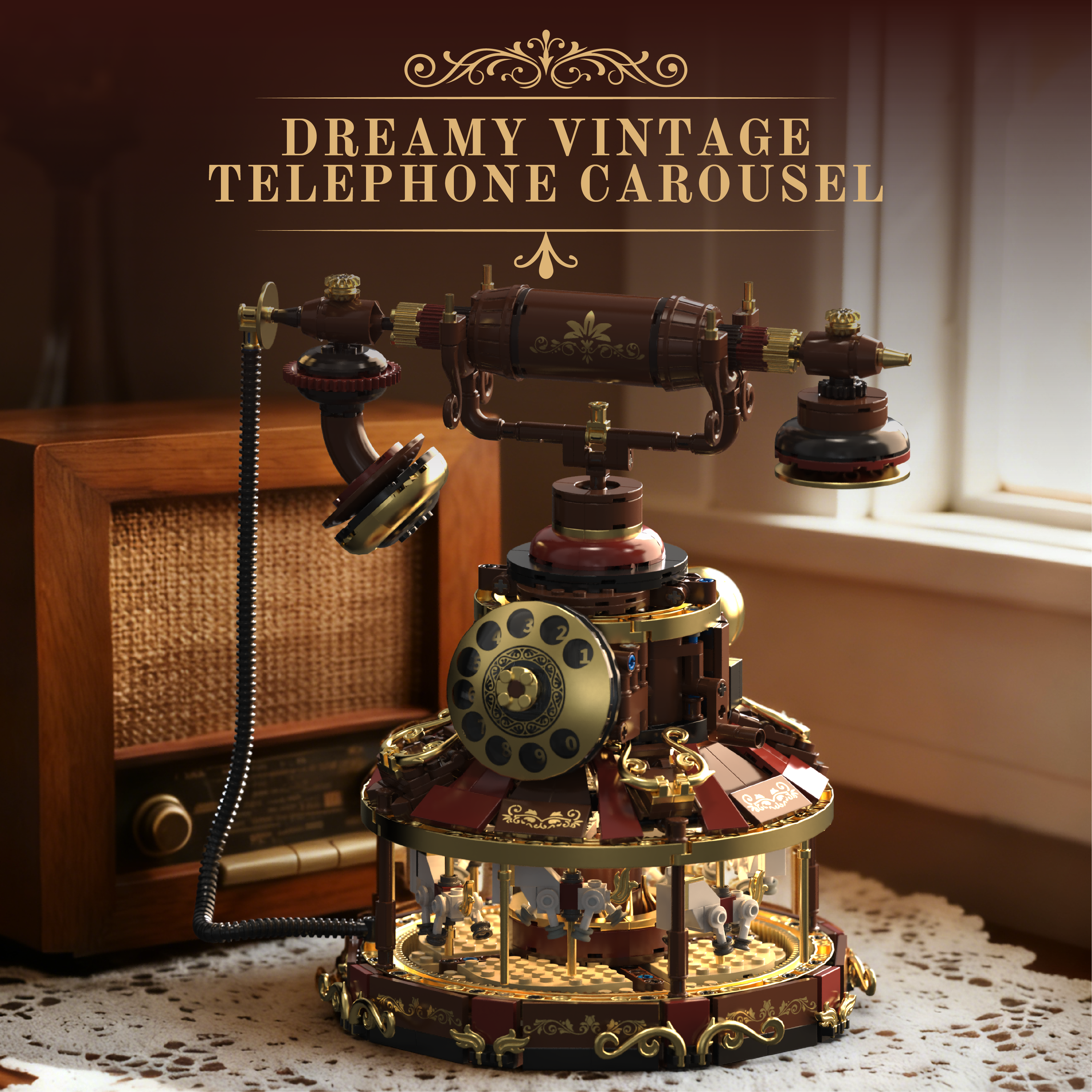 1130PCS Retro Telephone MOC Bu - Kids Education Yes บทวิจารณ์และราคา