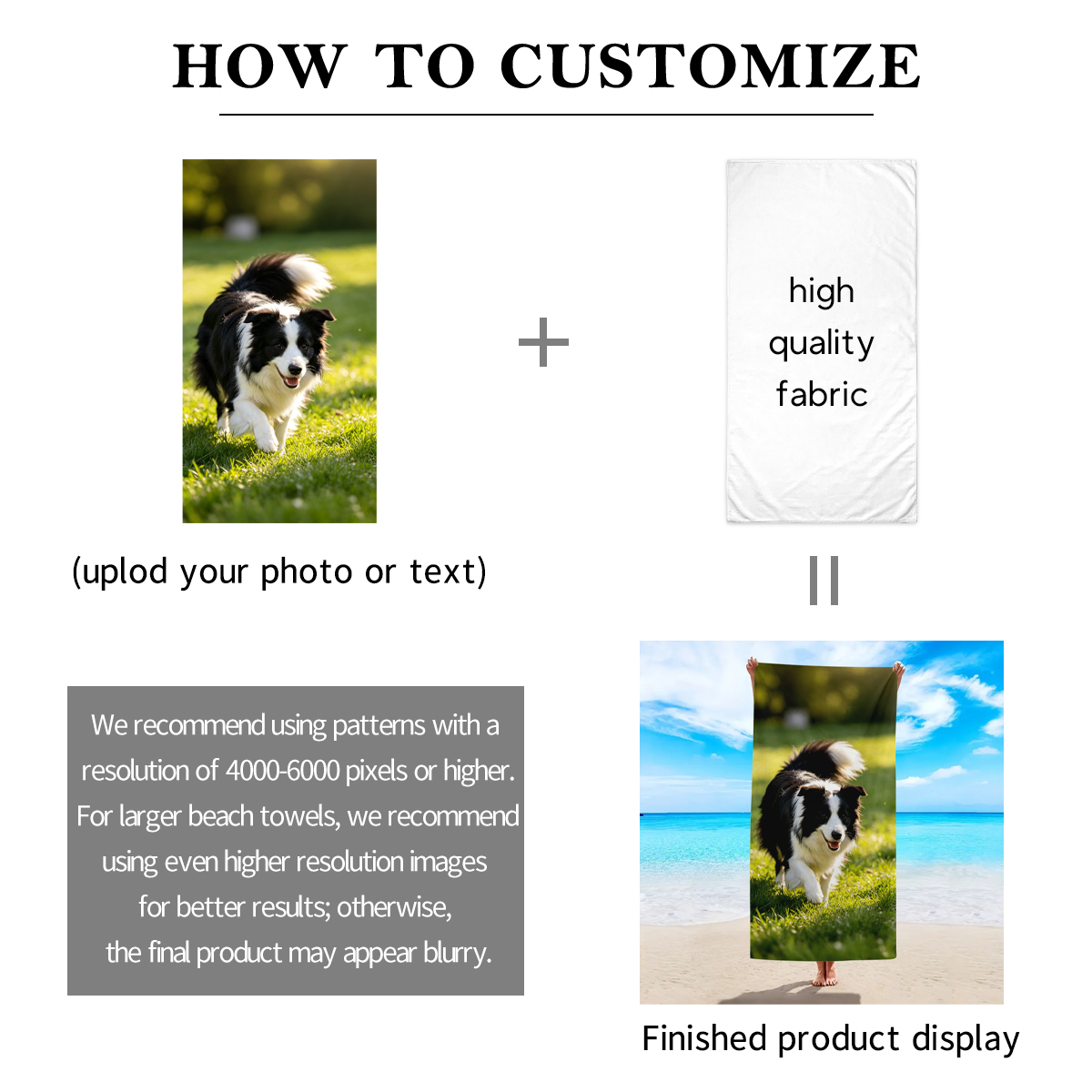 1pc Customized beach towels fo - Kids Education School บทวิจารณ์และราคา